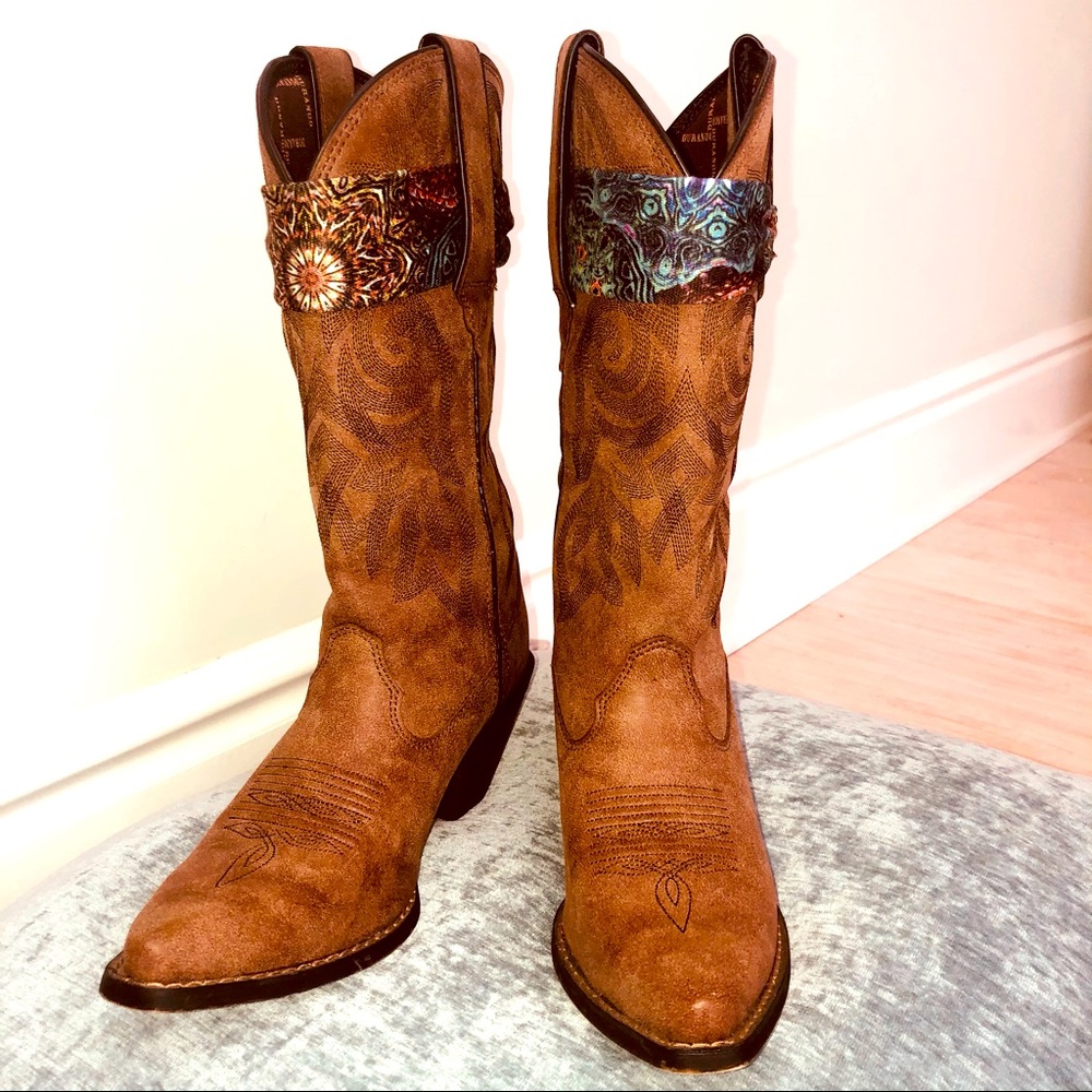 Sundance gorgeous leather women’s cowboy boots new size 7